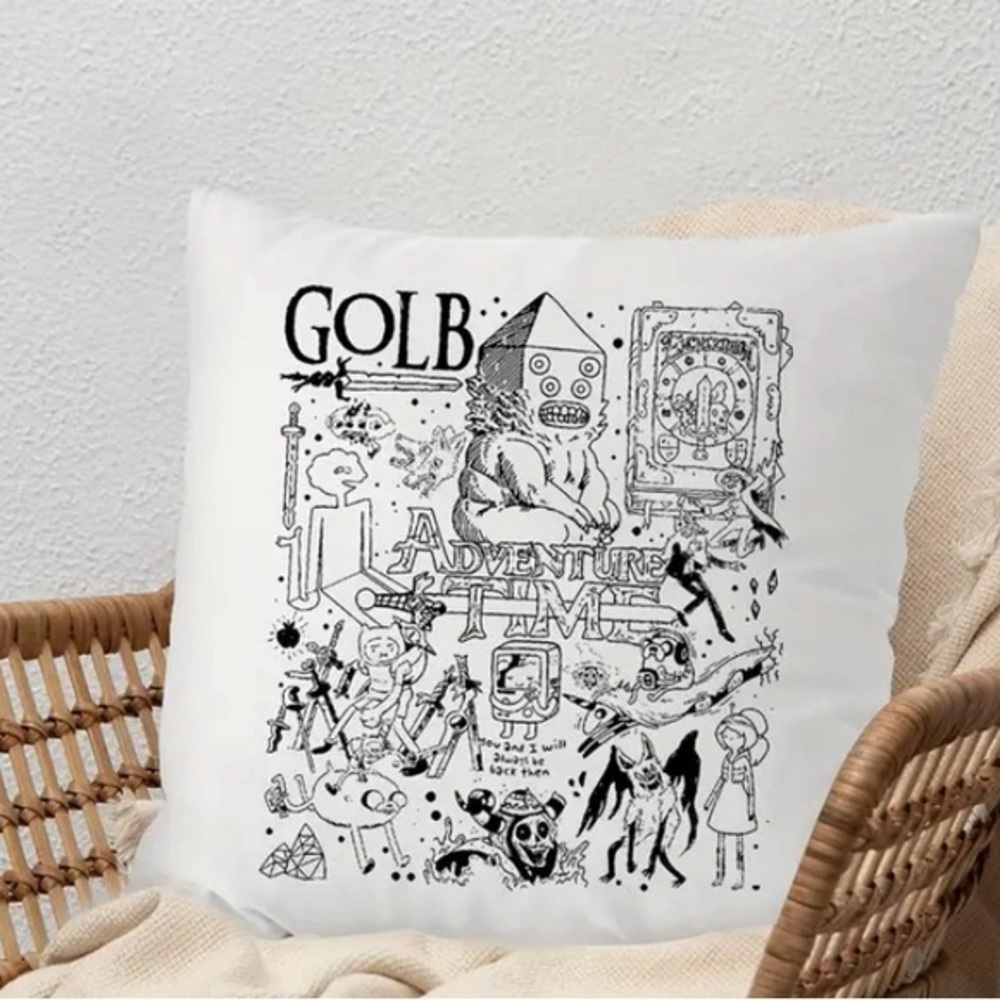 Adventure Time - Throw Pillow Cover - (20 x 20 inches) - EUC